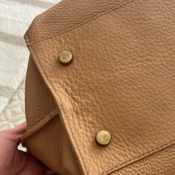 Y2k Etienne Aigner leather camel tote shoulder bag 17”up width x10”inches tall - Picture 9 of 15